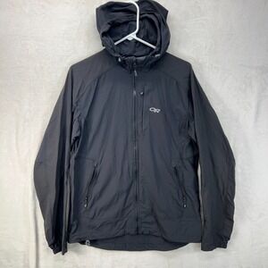 Outdoor Research Ferrosi Hooded Jacket Women's Large Gray/Black  Full Zip